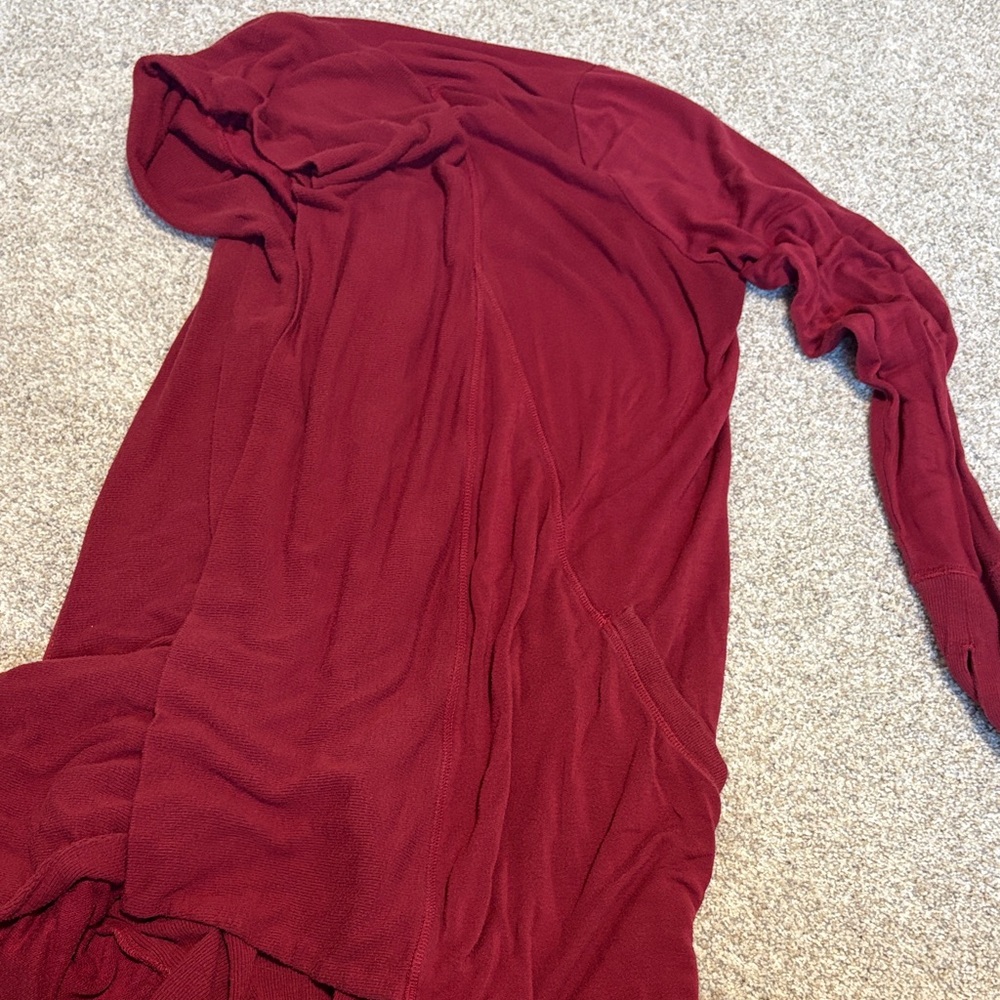 Athleta Women's Red Pranayama Cardigan Sweater